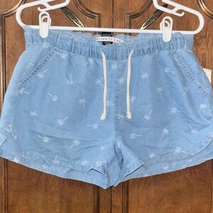 Celebrity Pink Sky Blue High Waist Women's Shorts